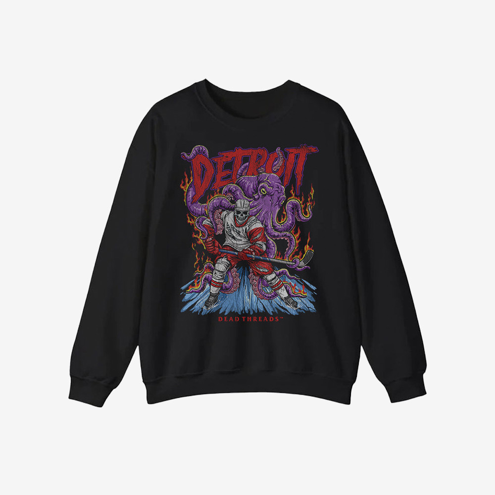 Dead Threads Merch Detroit Hockey Sweatshirt Game Day Gifts For Hockey Fans