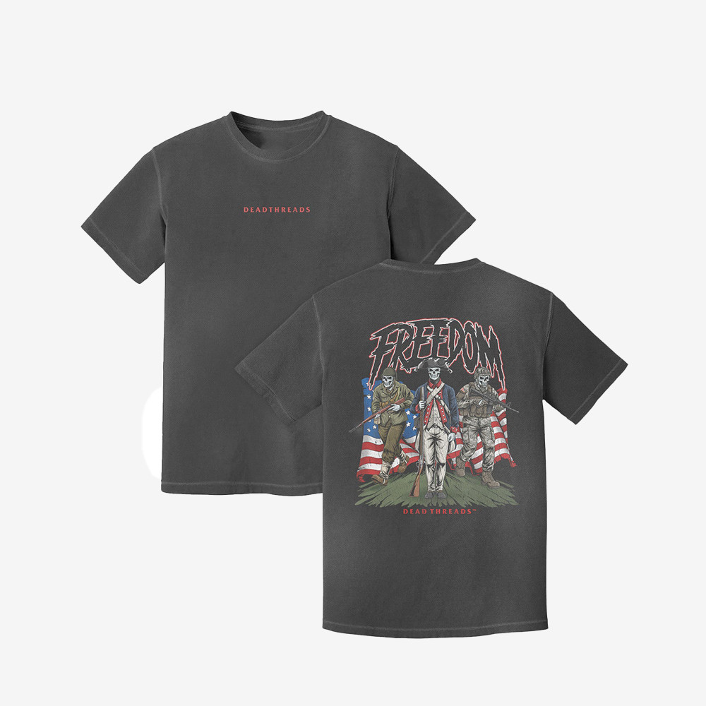 Dead Threads Merch Freedom American Flag Freedom T-Shirt Gifts Ideas For Him