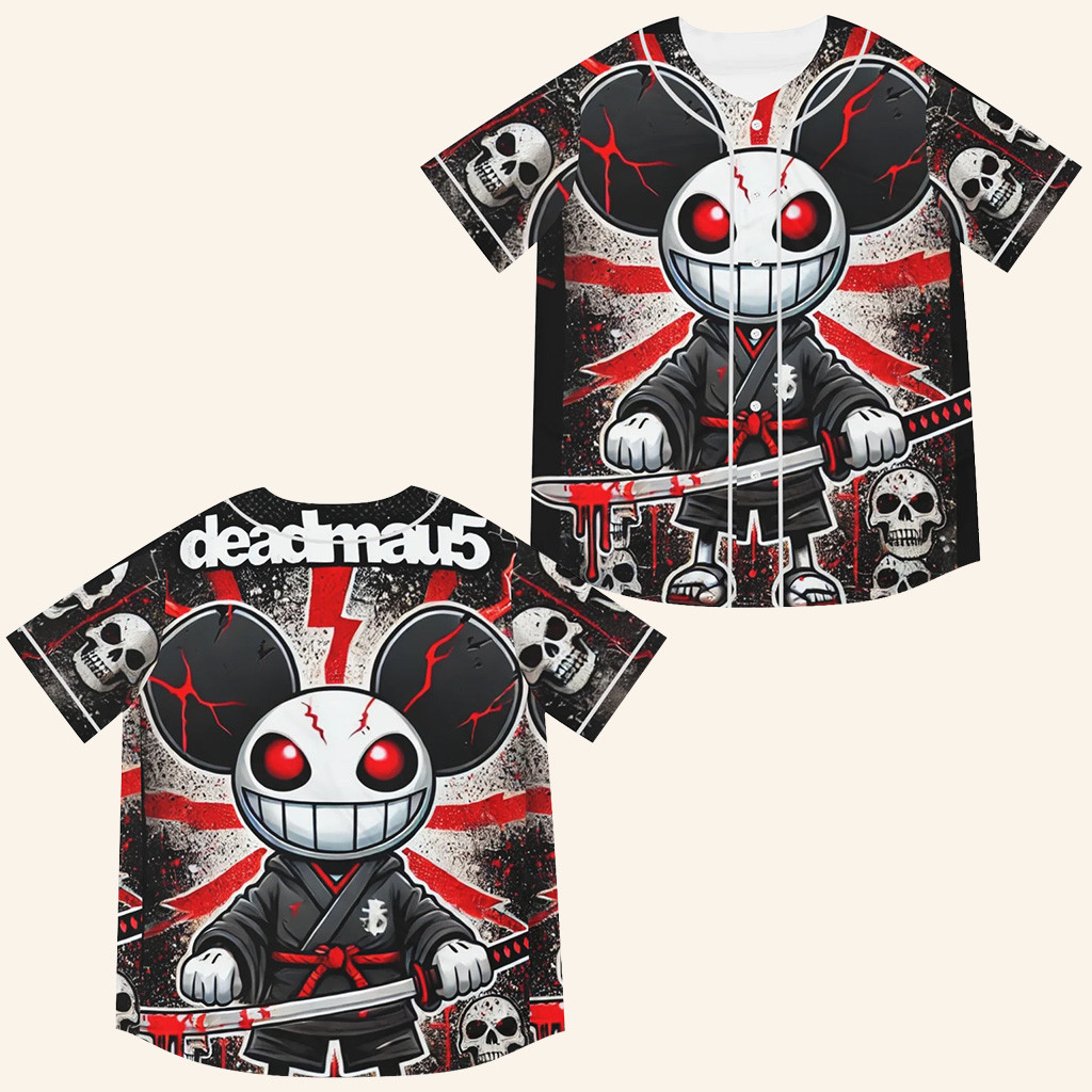 DeadMau5 Merch DeadMau5 Baseball Jersey Samurai Jersey Best Gifts For Music Lovers