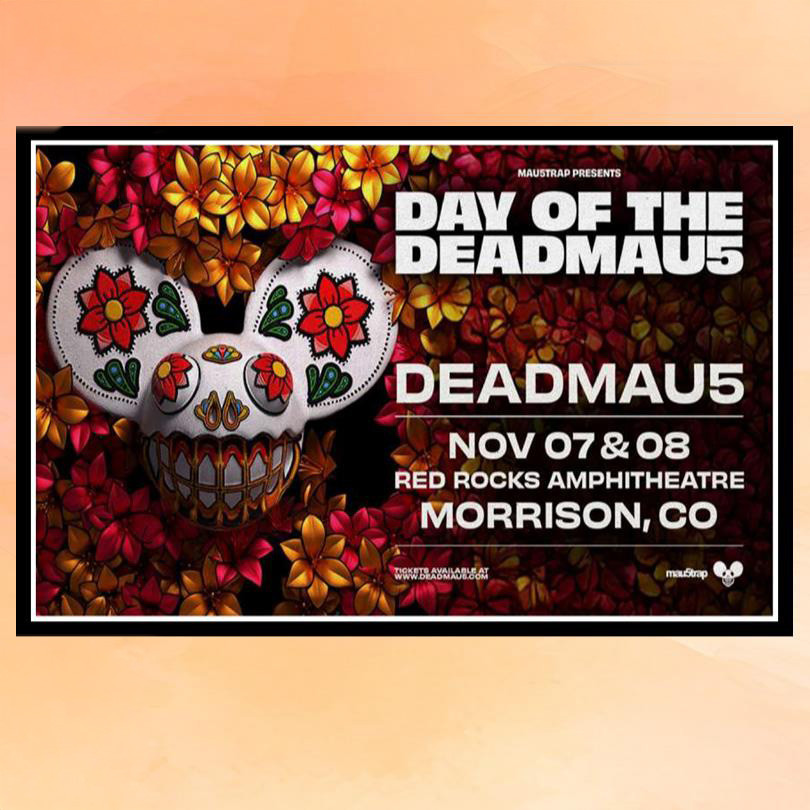 Deadmau5 Merch Red Rocks Morrison CO November 7 8 2025 Concert Poster Wall Art Decor