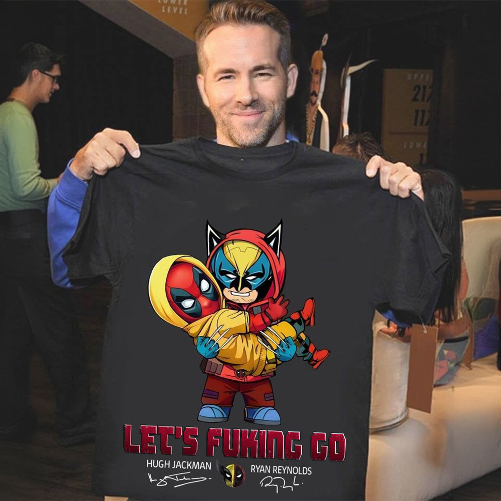 Deadpool And Wolverine Let's Fuking Go Shirt Superhero Best Friends T-Shirt Gifts For Fan