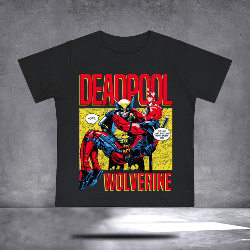 Deadpool And Wolverine Women Crop Top Superhero Best Friends T-Shirt Gift For Movie Fan