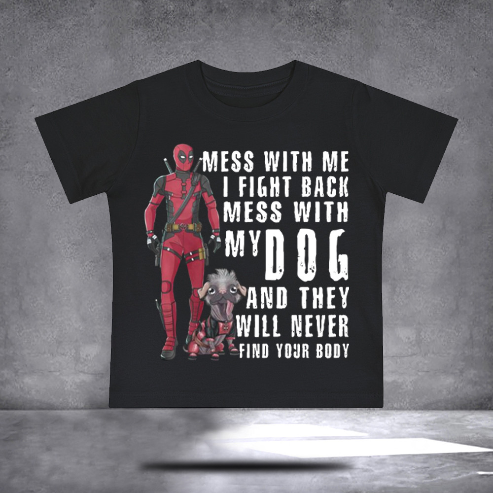 Deadpool Dog Women Crop Top Super Hero Animal T-Shirt Gifts For Deadpool Fan