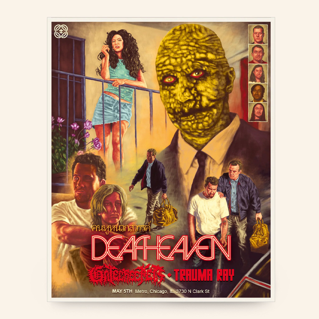 Deafheaven Merch Chicago Tour Poster Wall Art For Living Room Gifts For Music Fans