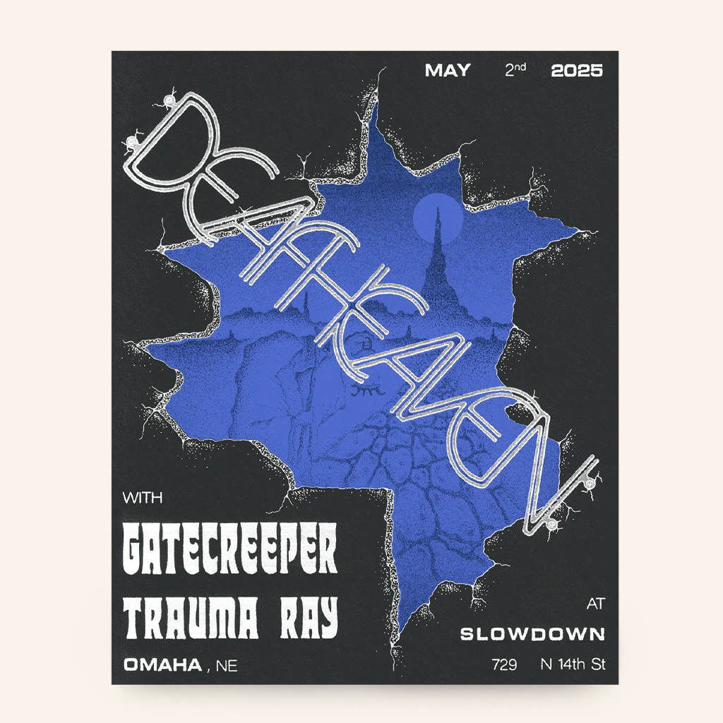 Deafheaven Merch Omaha Tour Poster Living Room Decorations Presents For Music Lovers