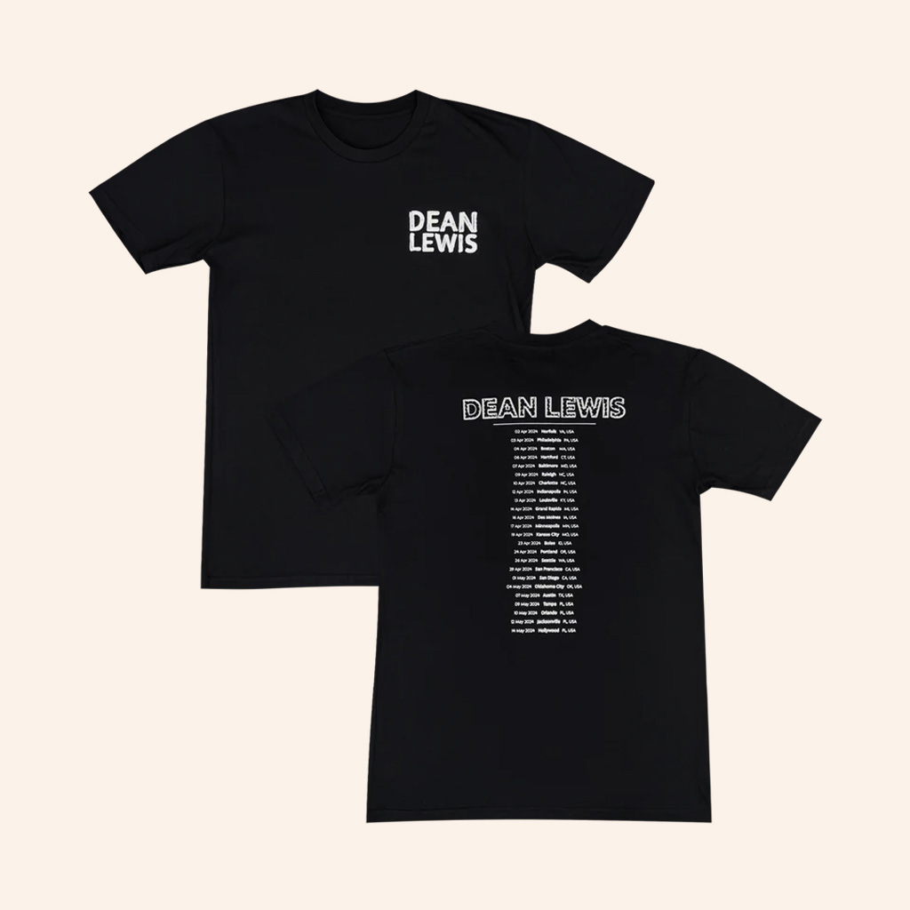 Dean Lewis Merch Dean Lewis Tour 2024 Black T-Shirt Gifts For Music Lovers Dean Lewis Merch Dean Lewis Tour 2024 Black T-Shirt Gifts For Music Lovers