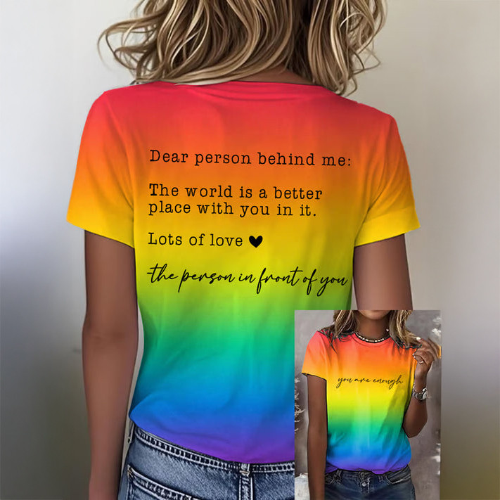 Dear Person Behind Me You Matter T-Shirt Kindness Message Clothing Line Best Present For Christians