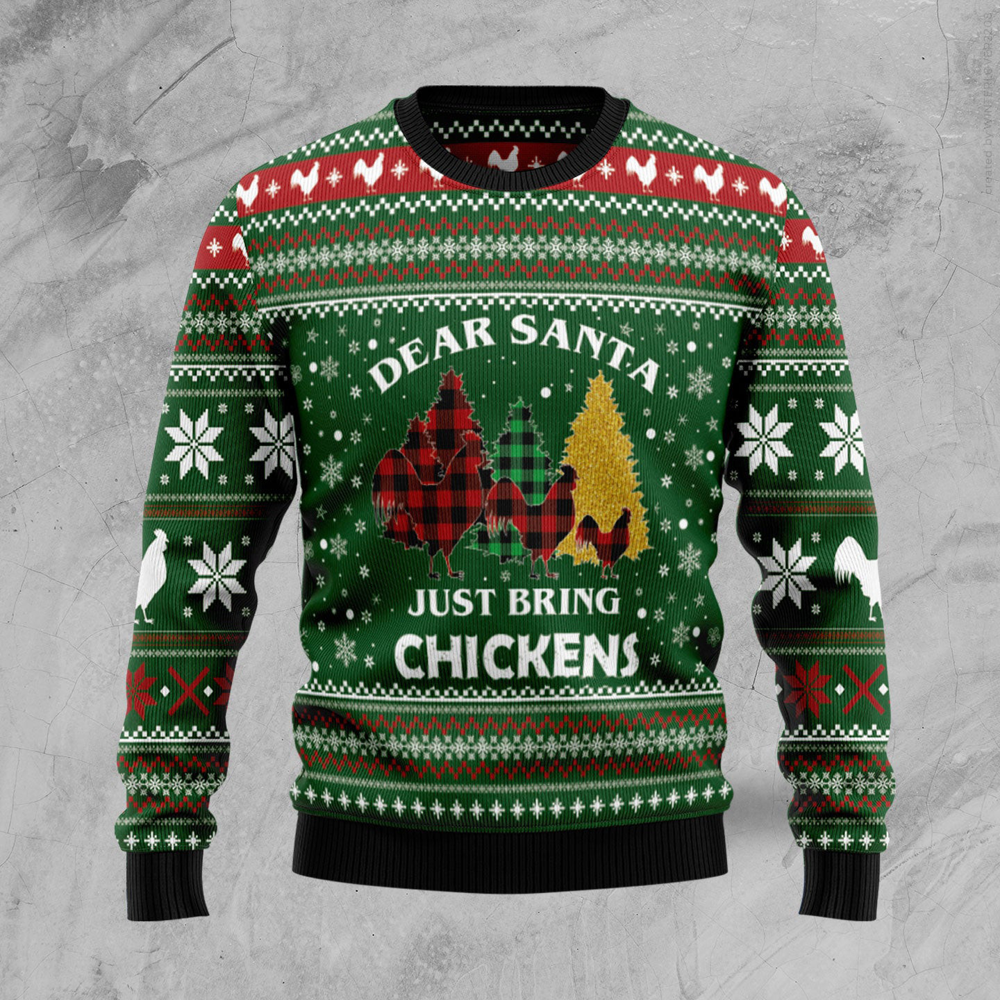 Dear Santa Just Bring Chickens Ugly Christmas Sweater Animal Themed Funny Christmas Gifts