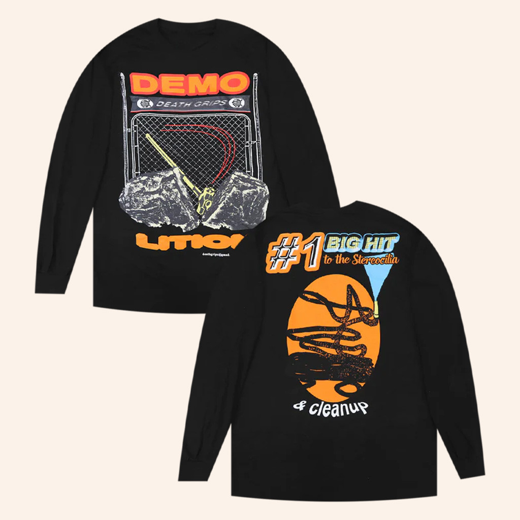 Death Grips Merch Demolition Black Long Sleeve Shirt Christmas Gift For Him Death Grips Merch Demolition Black Long Sleeve Shirt Christmas Gift For Him