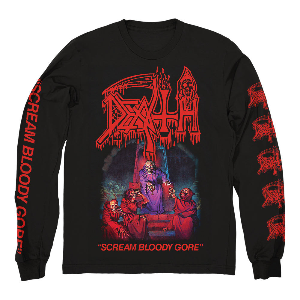 Death Merch Scream Bloody Gore Long Sleeve Shirt Death Shirt Father's Day Gifts For Metal Music Lovers Death Merch Scream Bloody Gore Long Sleeve Shirt Death Shirt Father's Day Gifts For Metal Music Lovers