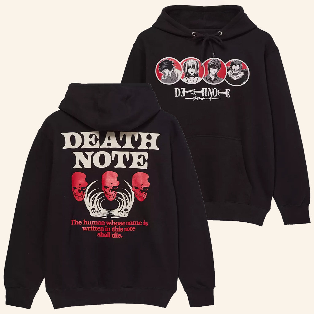 Death Note Merch Death Note Characters Hoodie Cool Gifts For Anime Fans