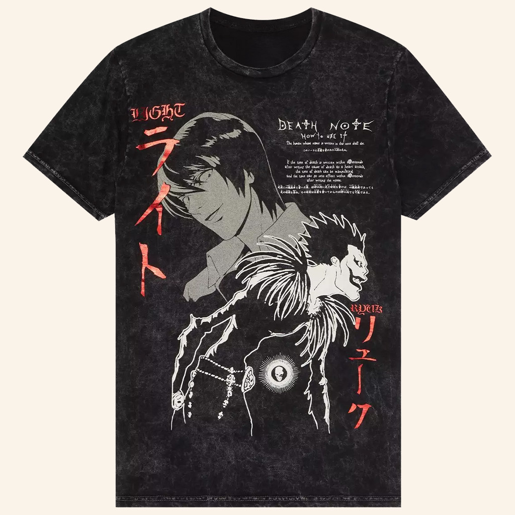Death Note Merch Light And Ryuk T-Shirt Birthday Gift For Anime Lovers