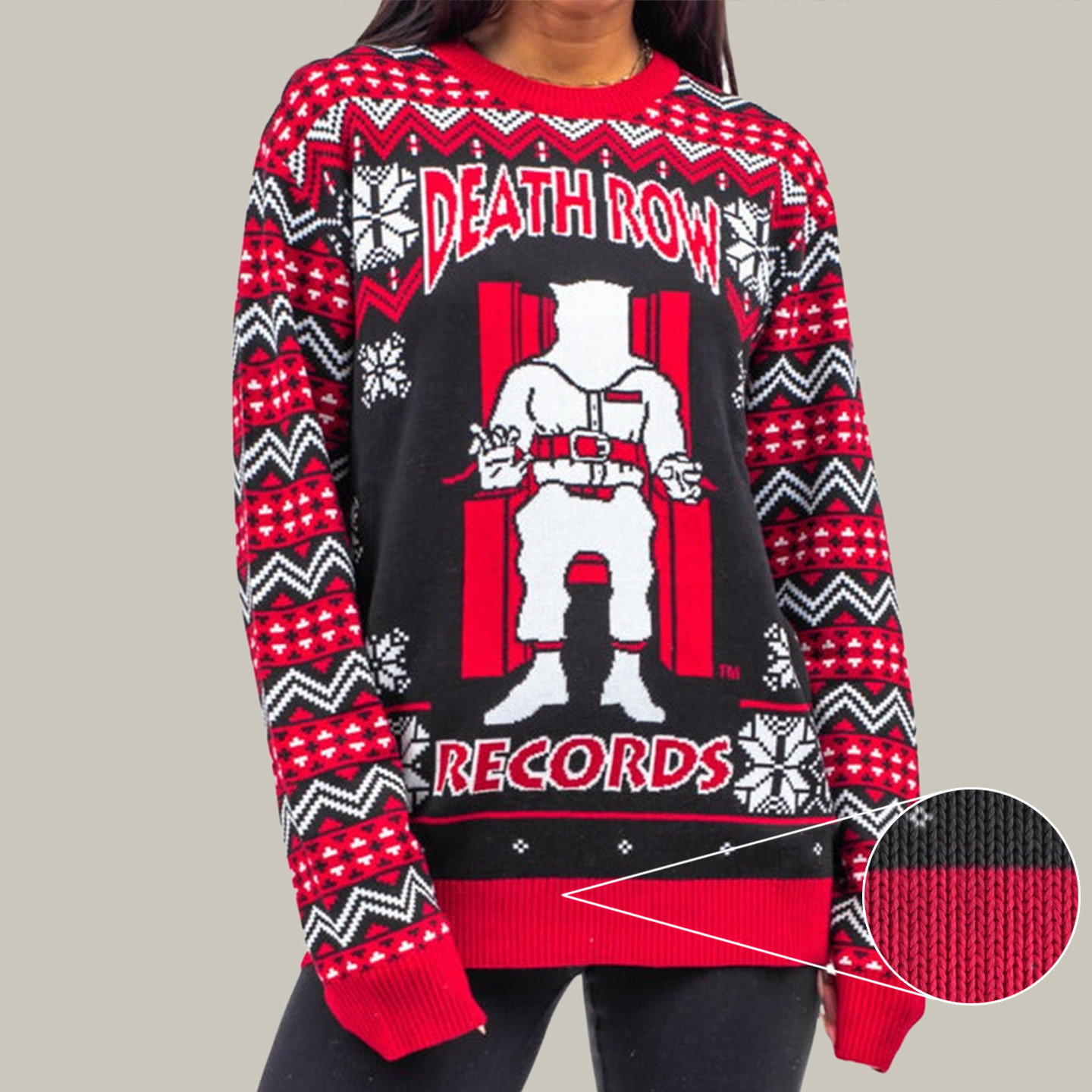 Death Row Records Inmate Fair Isle Funny Ugly Xmas Sweaters Fun Christmas Ideas For Families
