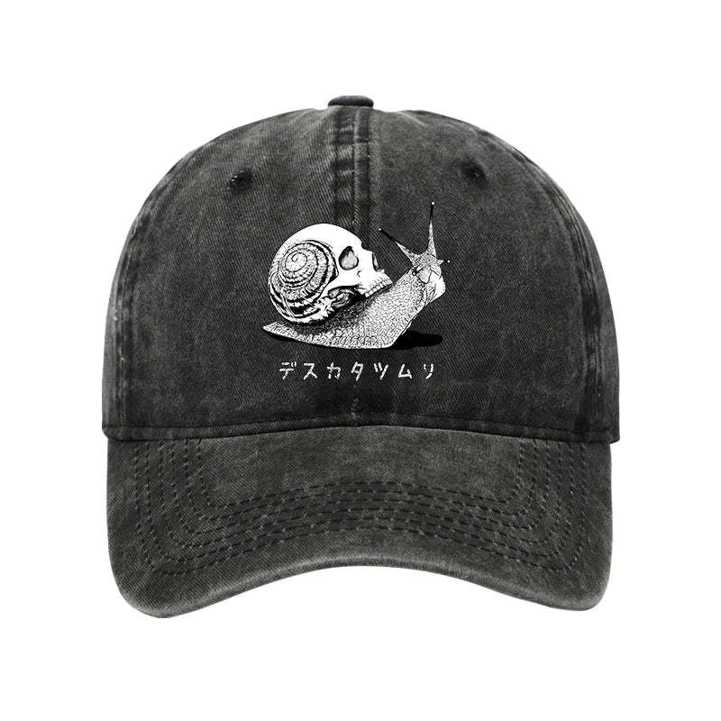 Death Snail Manga Washed Vintage Hat Manga Baseball Cap Gifts For Snail Lovers