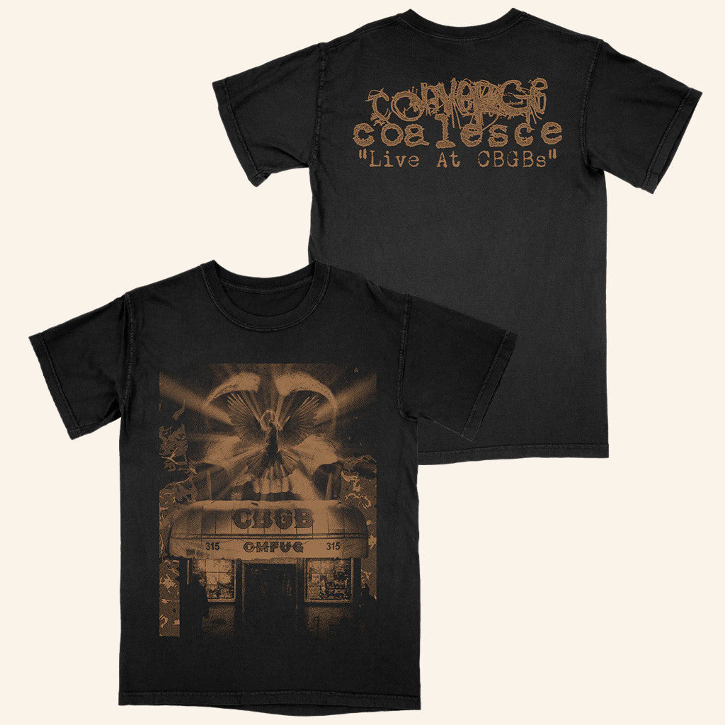 Deathwish Inc Store Merch Converge & Coalesce Live At Cbgbs Dove Premium Black Shirt