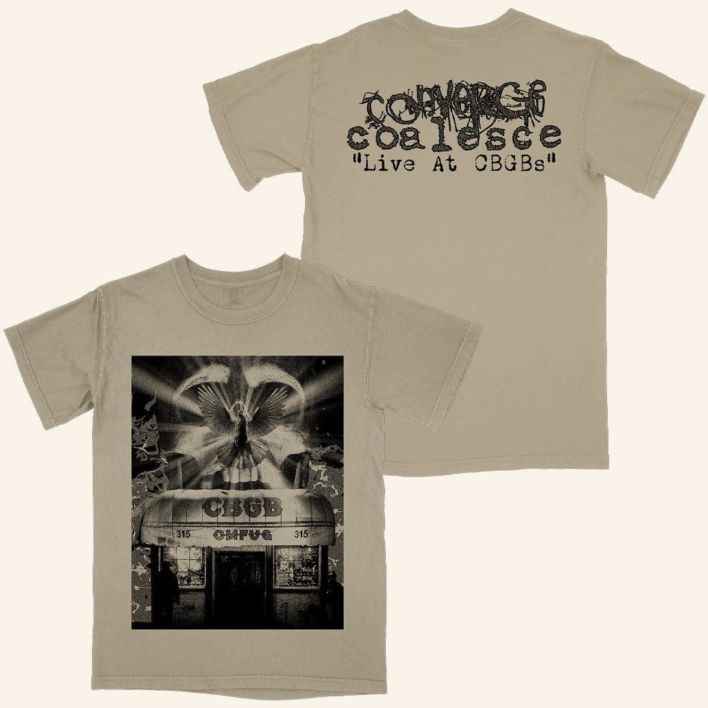 Deathwish Inc Store Merch Converge & Coalesce Live At Cbgbs Dove Premium Sandstone Shirt