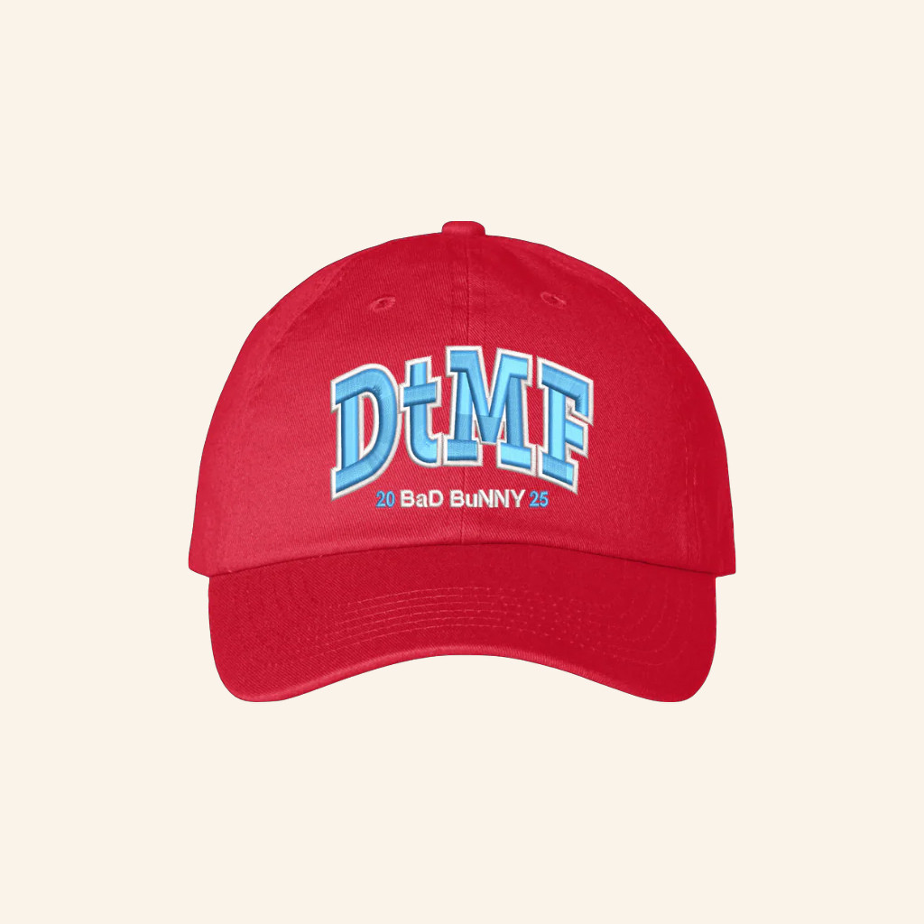 Debi Tirar Mas Fotos Merch Embroidered DTMF Bad Bunny 2025 Red Hat Gifts For Brother Debi Tirar Mas Fotos Merch Embroidered DTMF Bad Bunny 2025 Red Hat Gifts For Brother
