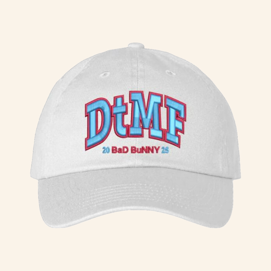 Debi Tirar Mas Fotos Merch Embroidered DTMF Bad Bunny 2025 White Hat Gifts For Husband Debi Tirar Mas Fotos Merch Embroidered DTMF Bad Bunny 2025 White Hat Gifts For Husband