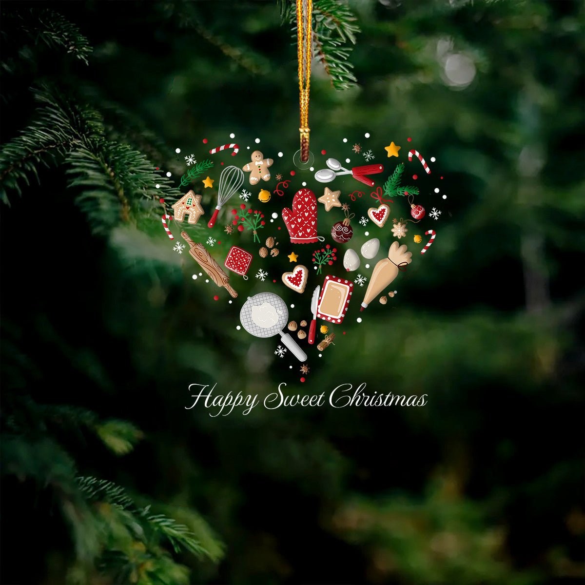 Decoration Ornament Baking Sweet Heart Beautiful Home Ornament Gift