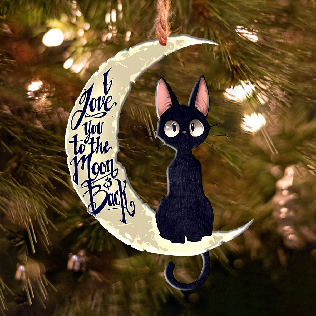 Decoration Ornament Black Cat Acrylic Decoration Ornament Heartwarming Family Ornament Keepsake