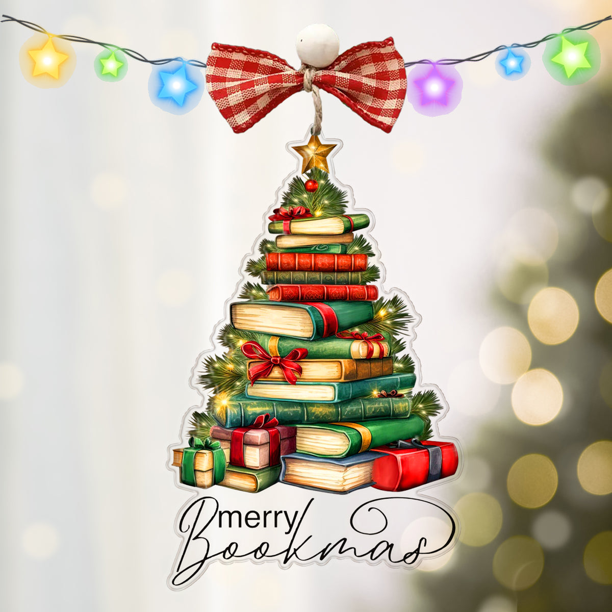 Decoration Ornament Book Tree Thoughtful Ornament For Dad