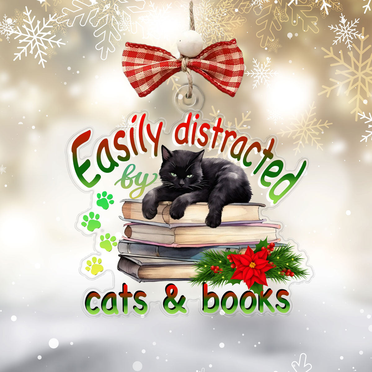 Decoration Ornament Bookcat Special Holiday Tree Decor