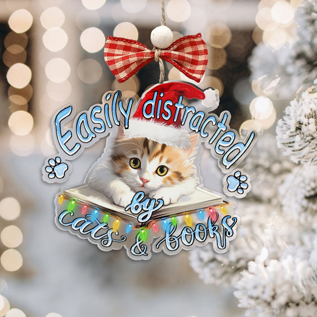 Decoration Ornament Bookcat Unique Keepsake Ornament Gift