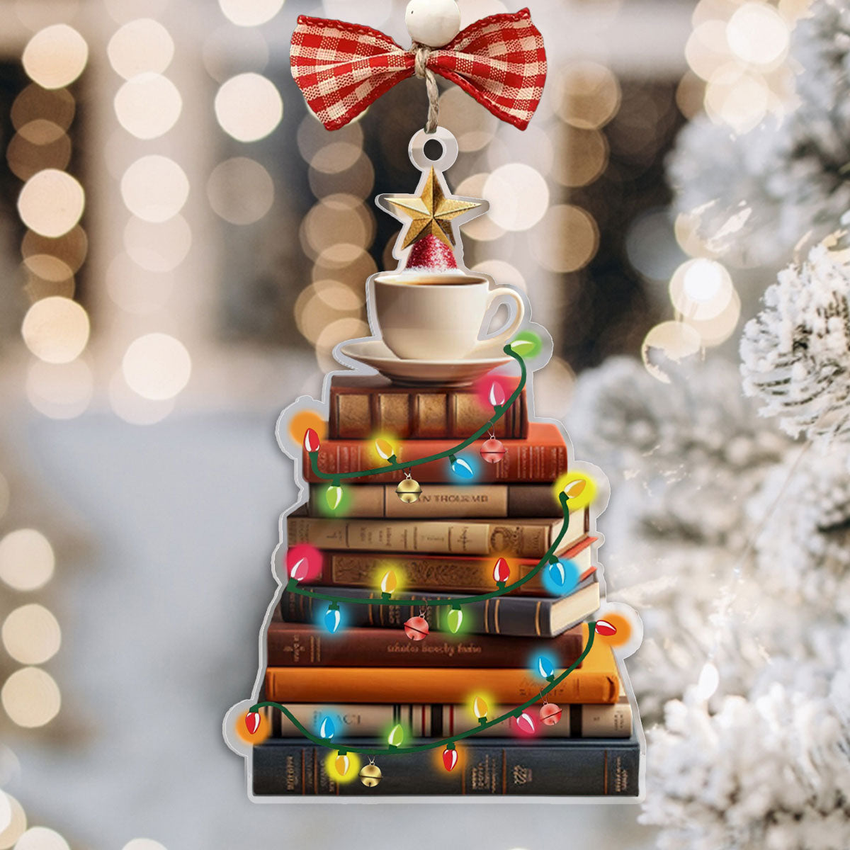 Decoration Ornament Bookcoffee Perfect Ornament Gift For Her