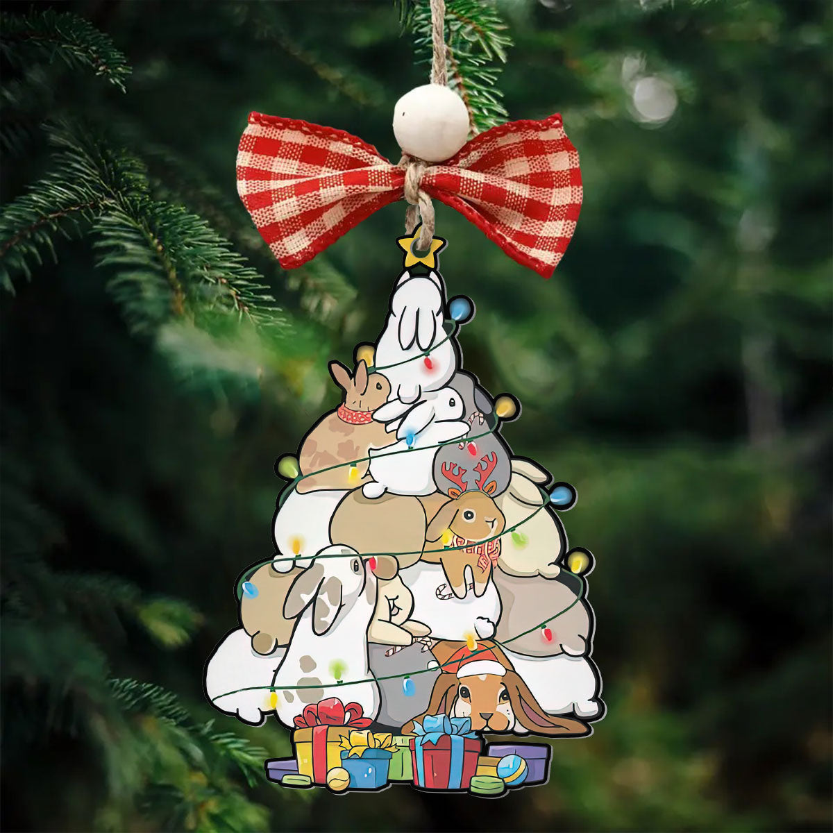 Decoration Ornament Bunnies Christmas Tree Sunflower Ornament Gift Charming Holiday Home Decoration