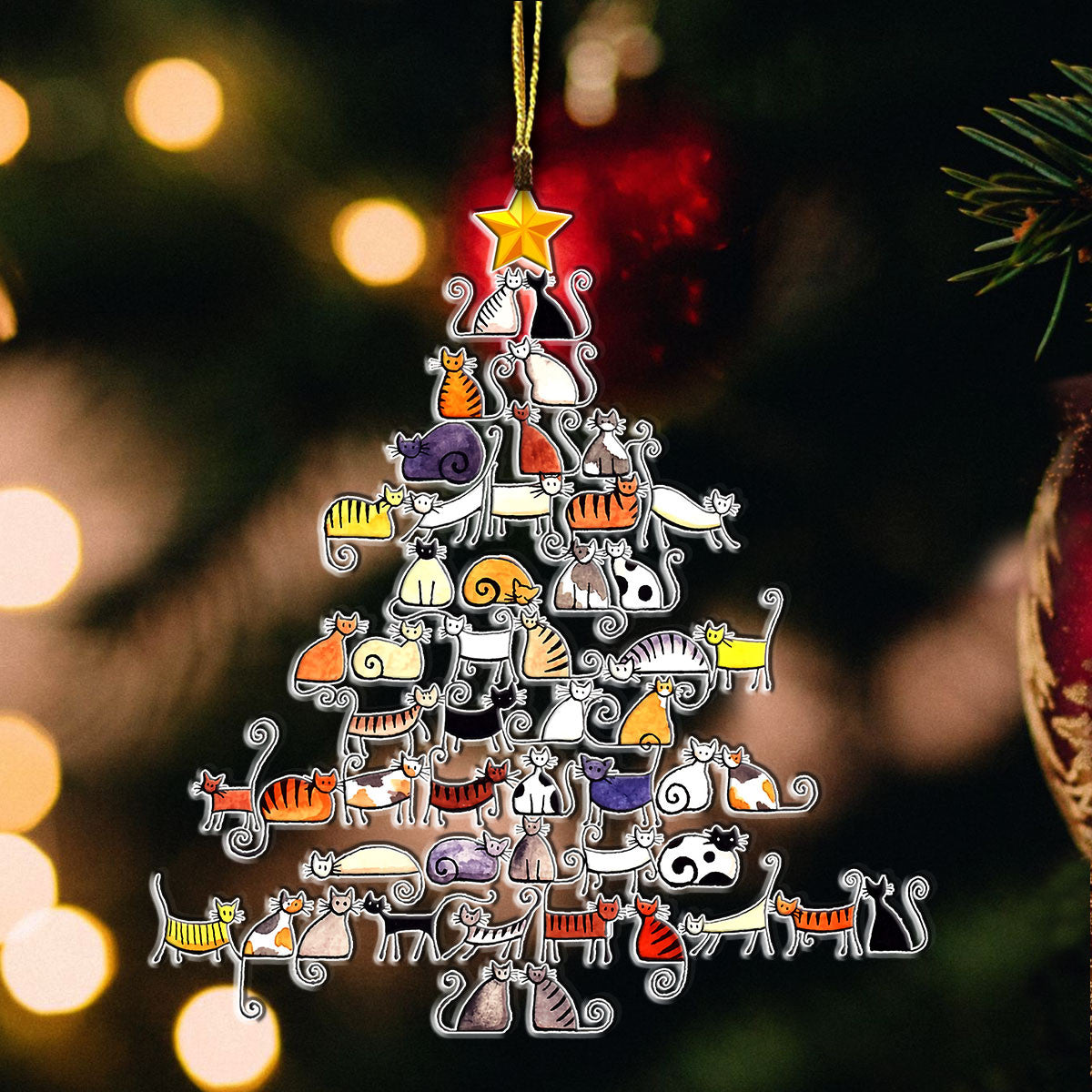 Decoration Ornament Cat Cat Christmas Tree Festive Living Room Ornament