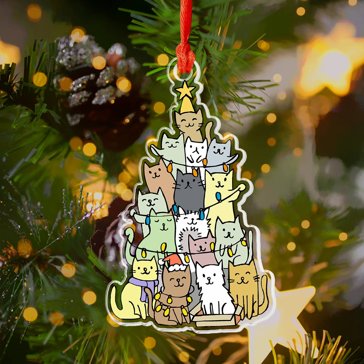 Decoration Ornament Cat Cat Christmas Tree.1 Heartwarming Family Ornament Keepsake