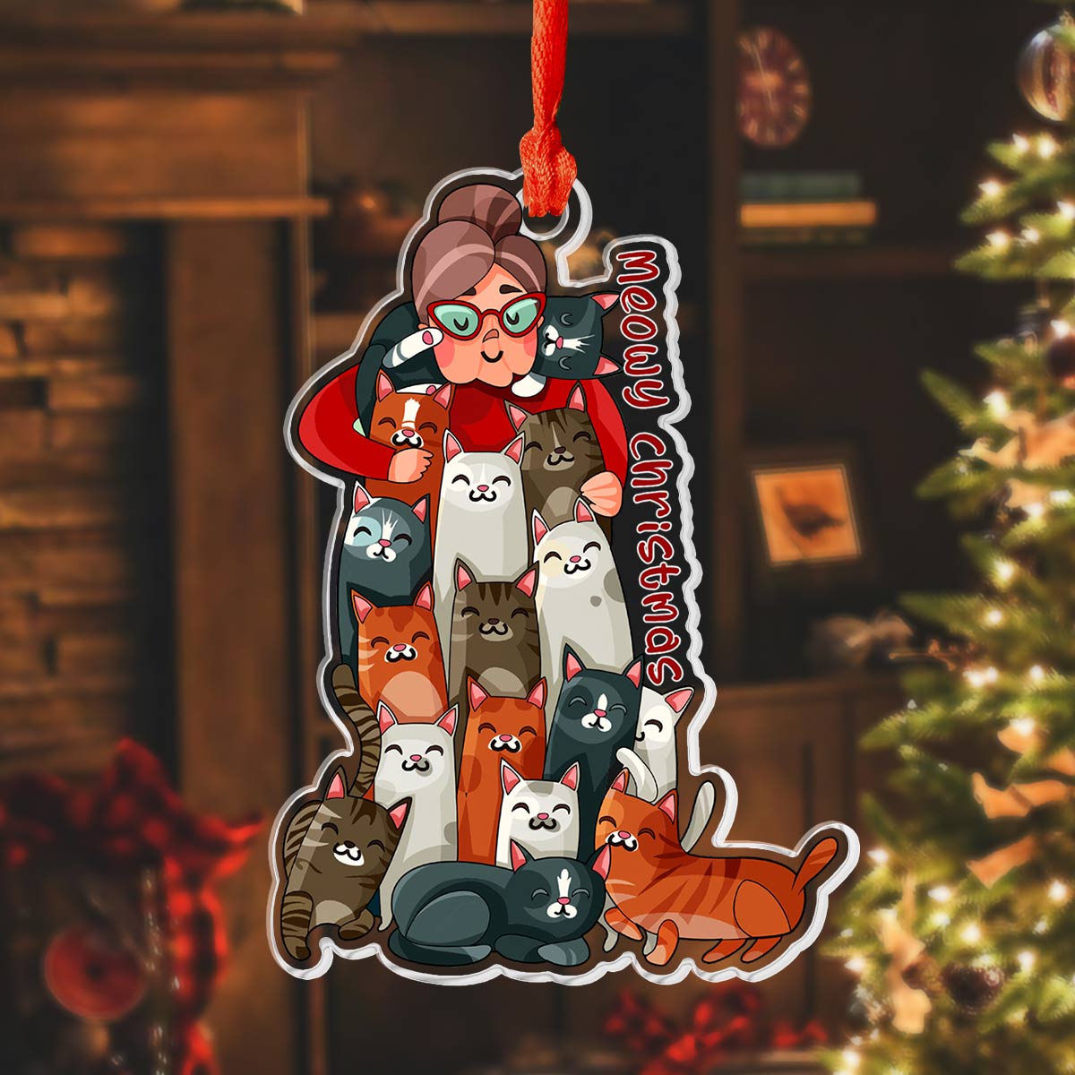 Decoration Ornament Cat Cat Mom Must-Have Holiday Tree Ornament