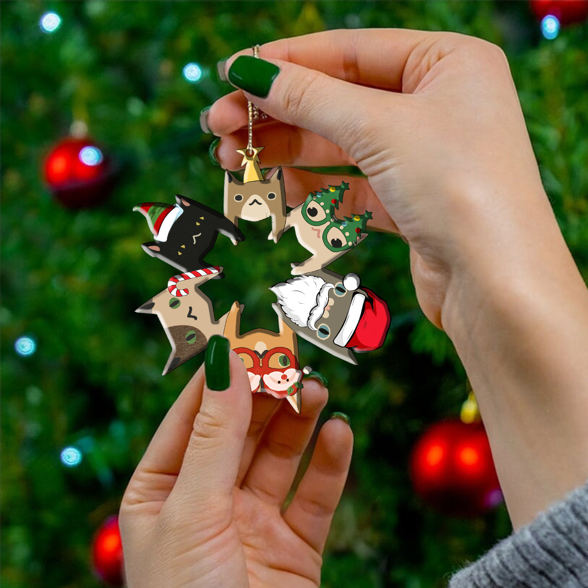 Decoration Ornament Cat Cat Snowflake Thoughtful Merch For Birthday Perfect Ornament Gift For Her