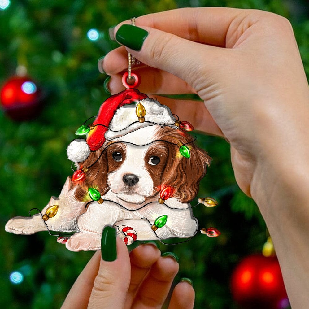 Decoration Ornament Cavalier King Charles Dog Shape Ornament Cute Christmas Dog Perfect Holiday Tree Decoration