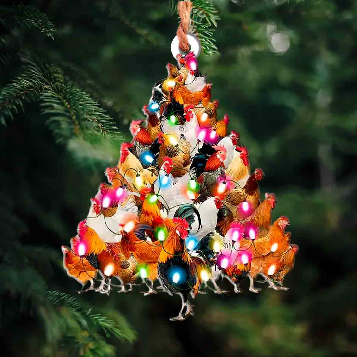 Decoration Ornament Chicken Acrylic Decoration Ornament Chicken Christmas Tree Stylish Merch Ornament Design
