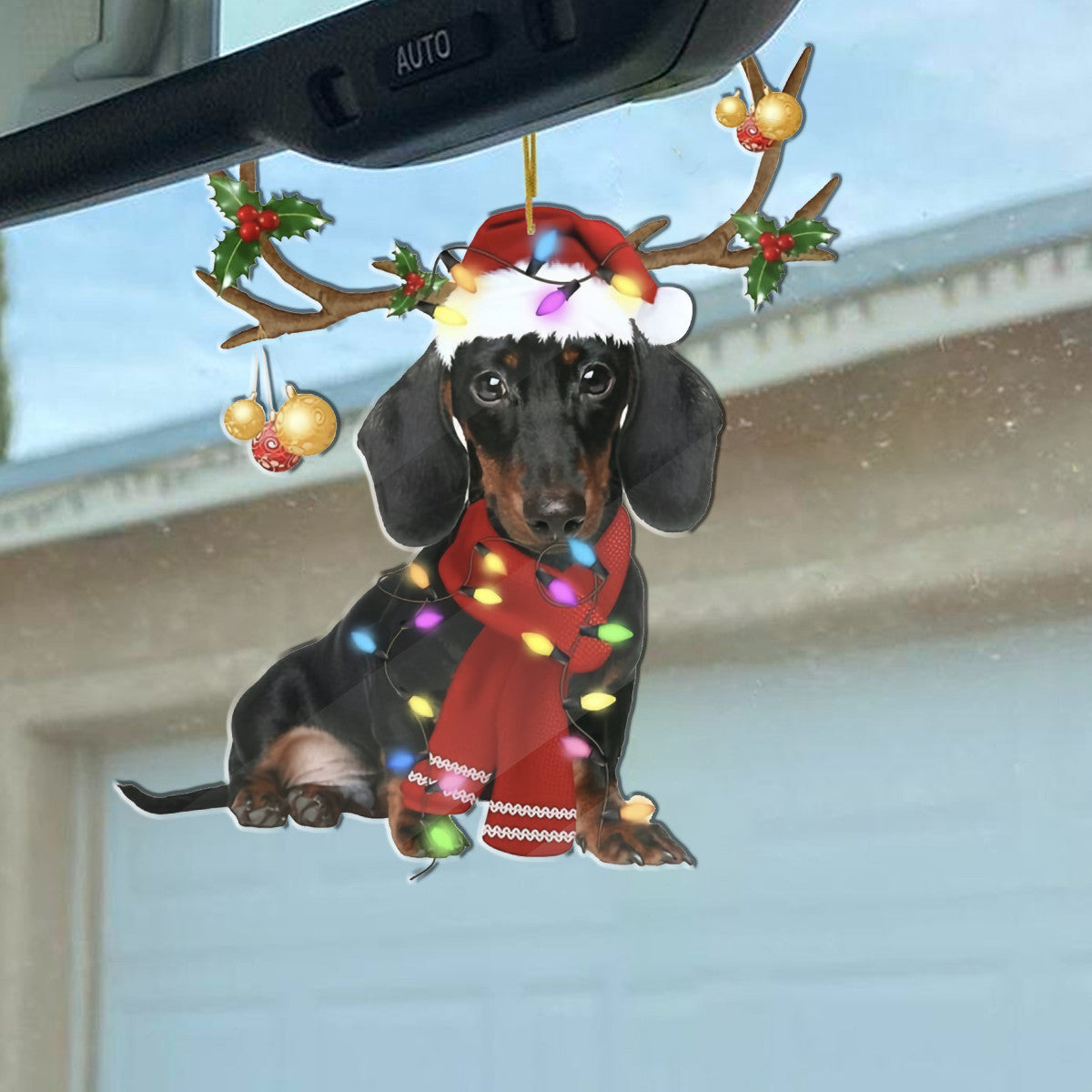 Decoration Ornament Christmas Dachshund Acrylic Decoration Ornament Cozy Christmas Tree Decoration