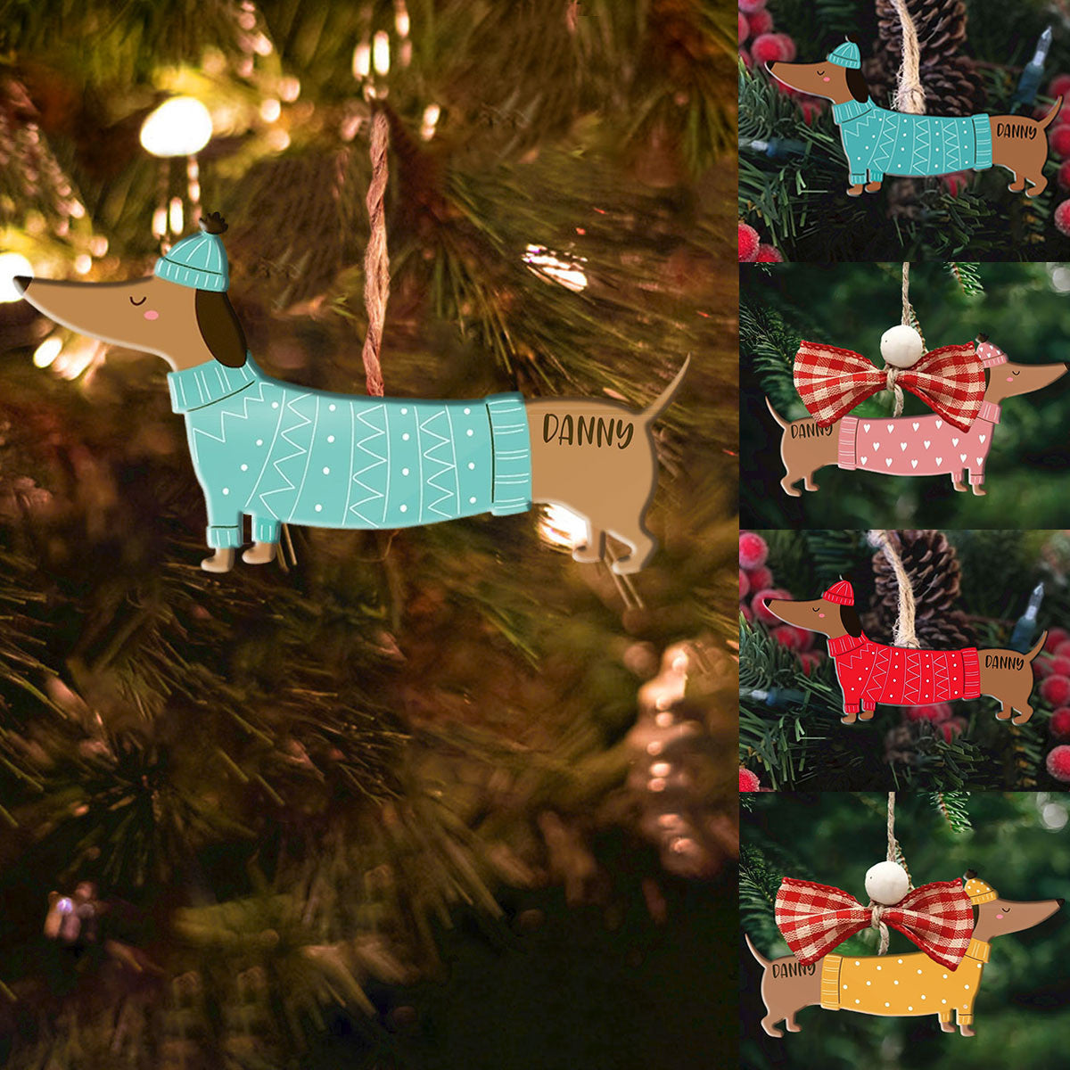 Decoration Ornament Dachshund Happy Beautiful Ornament For Family