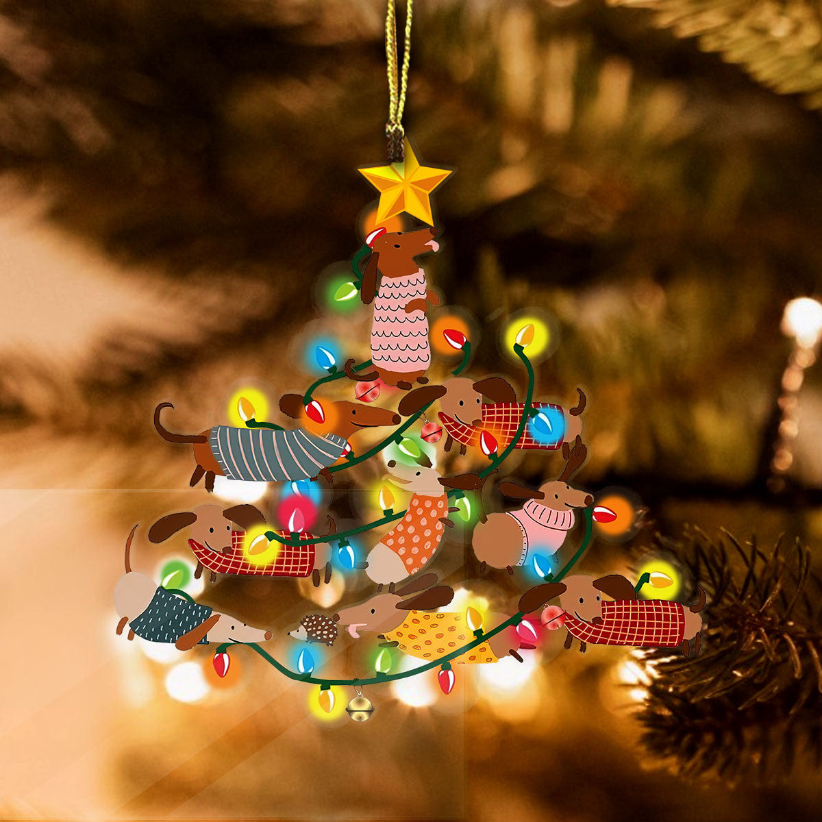 Decoration Ornament Dachshund Shape Ornament Christmas Cute Special Holiday Tree Decor