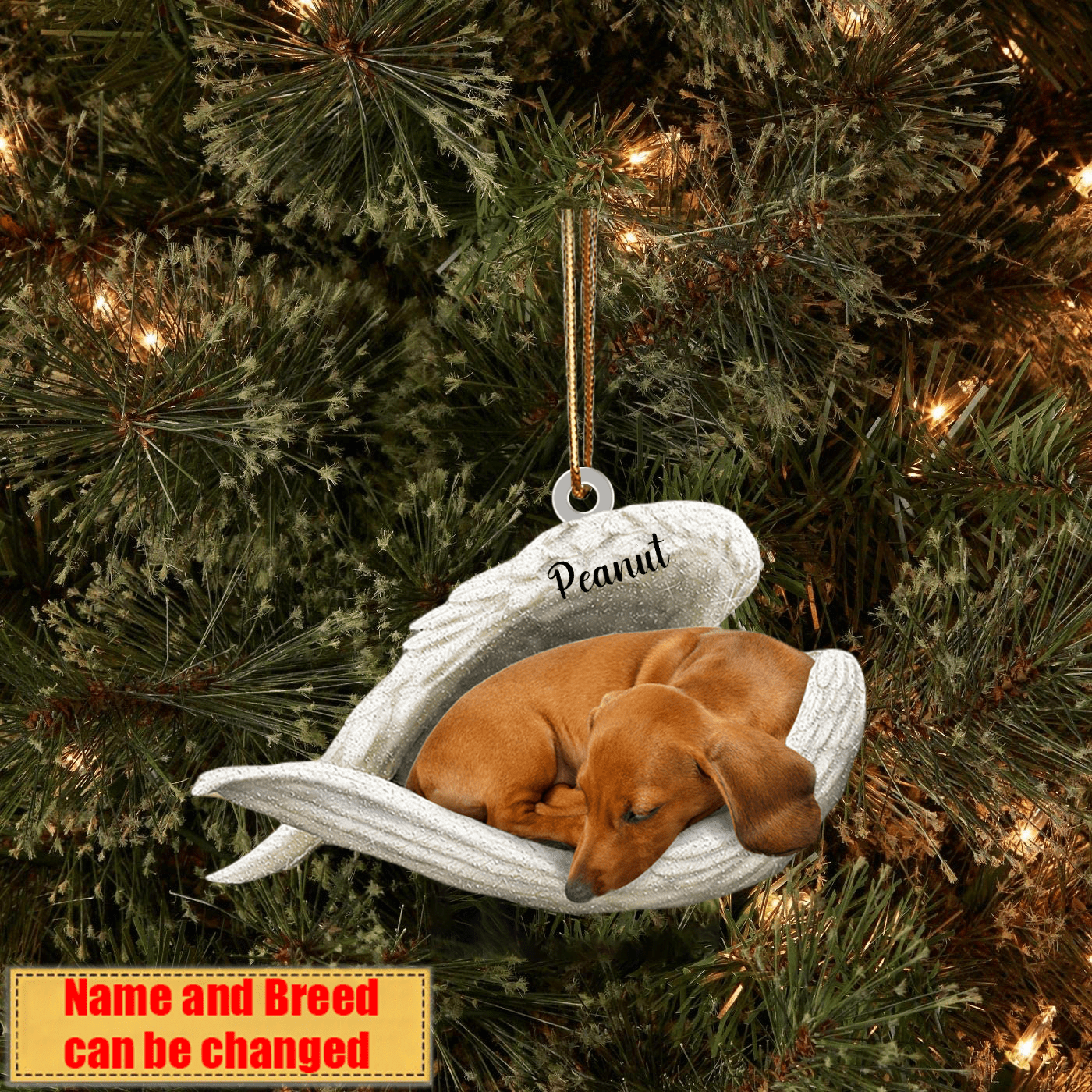 Decoration Ornament Dog Lovers Dog Sleeping Angel Ornament Perzonalized Acrylic Ornament Beautiful Ornament For Family