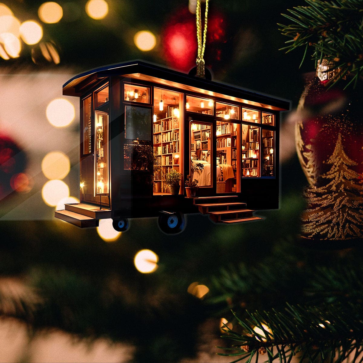 Decoration Ornament Reading Shape Ornament Christmas Cool Special Holiday Tree Decor