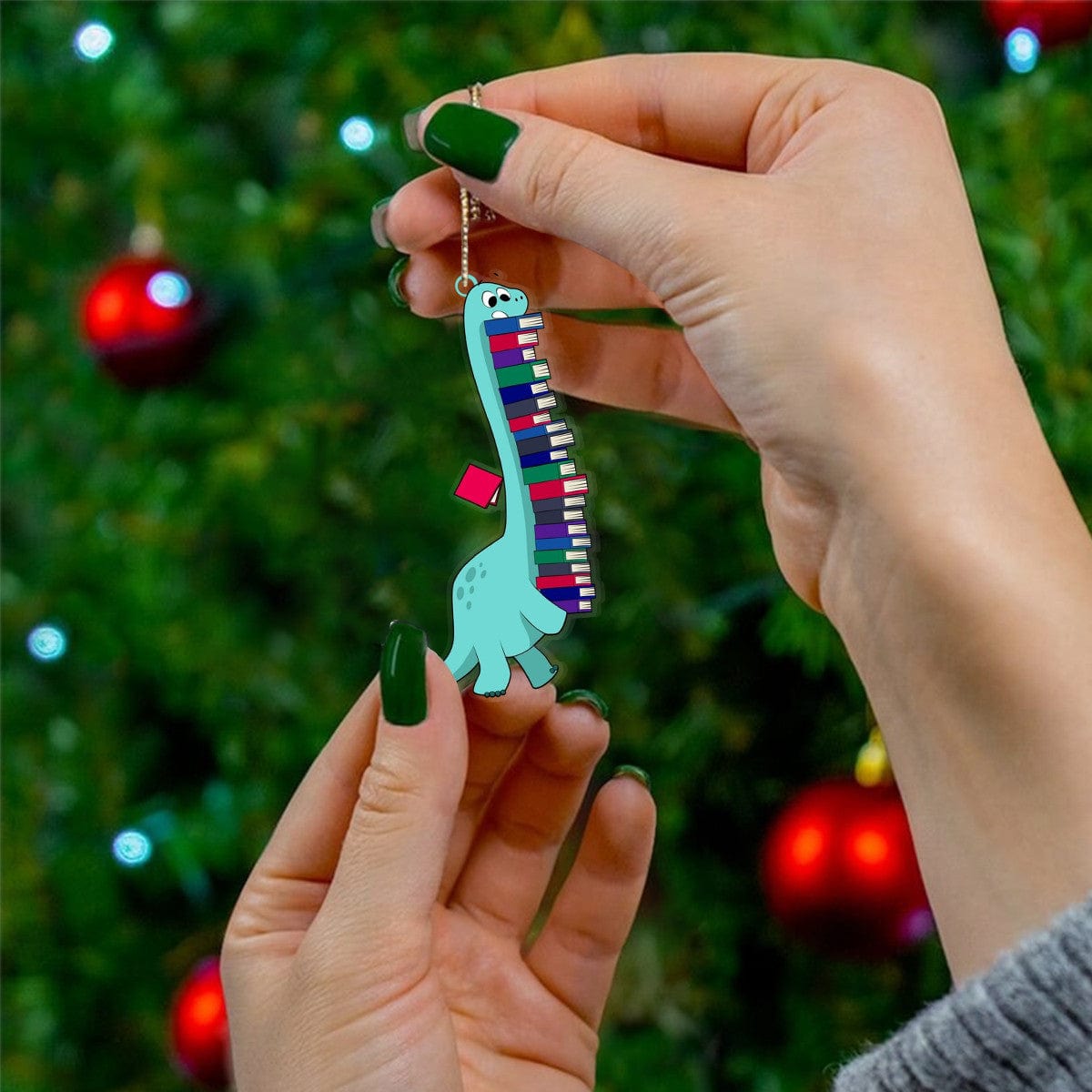 Decoration Ornament The Dinosaur Loves Books Decoration Ornament Cozy Christmas Tree Decoration