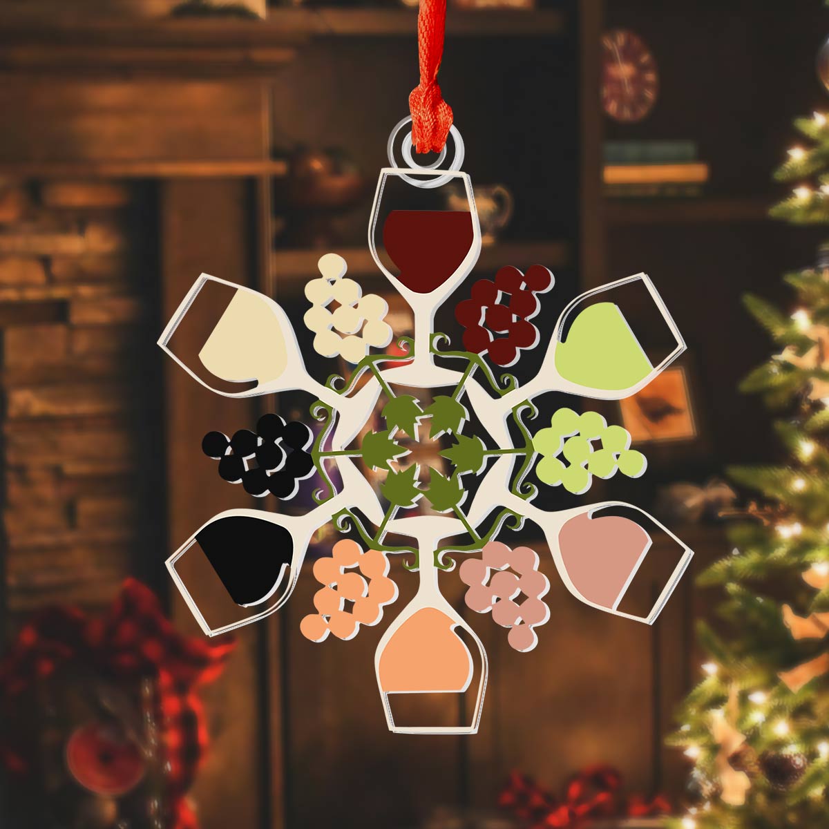Decoration Ornament Wine Snowflake Magical Christmas Spirit Ornament
