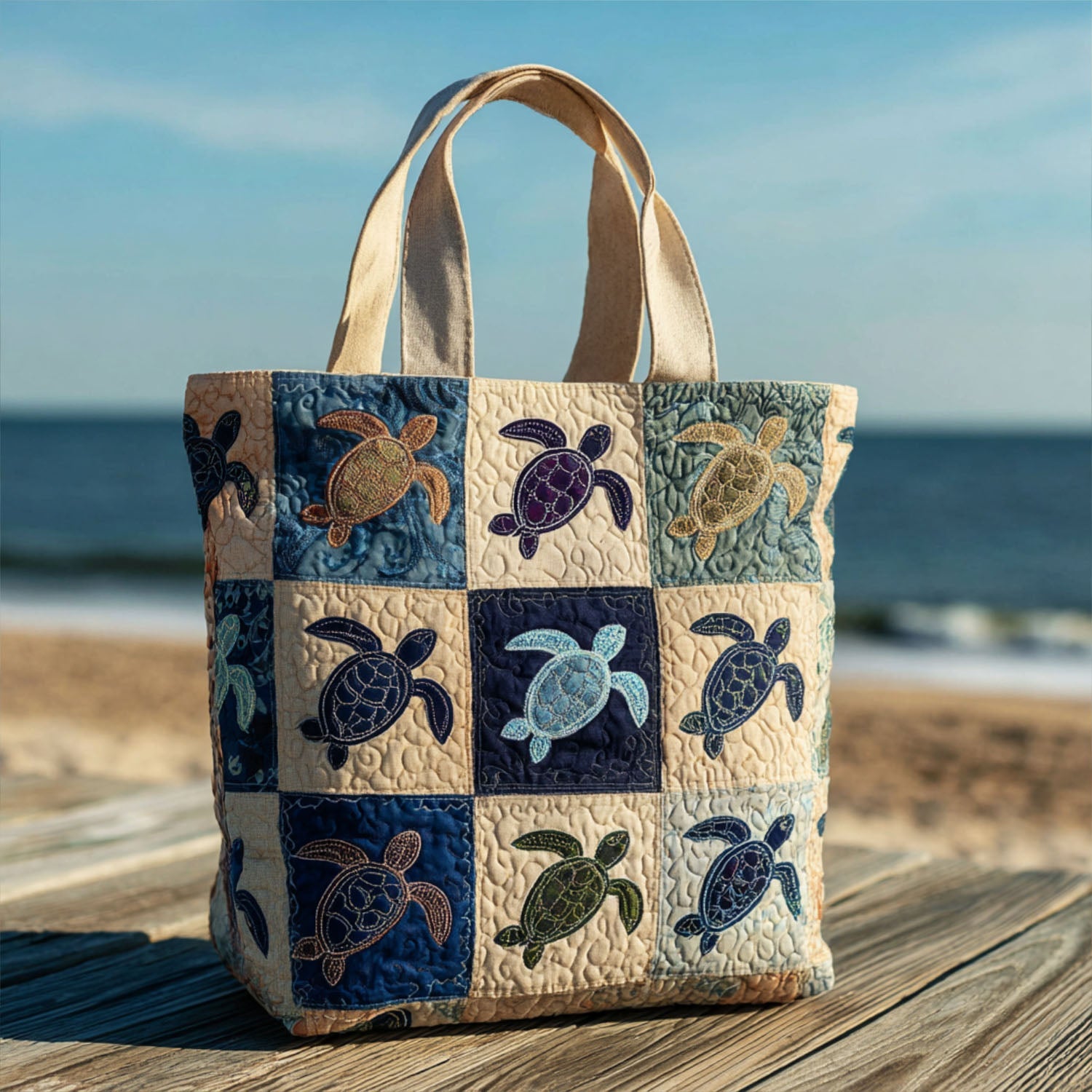 Deep Sea Traveler Quilted Tote Bag Gift For Ocean Lover
