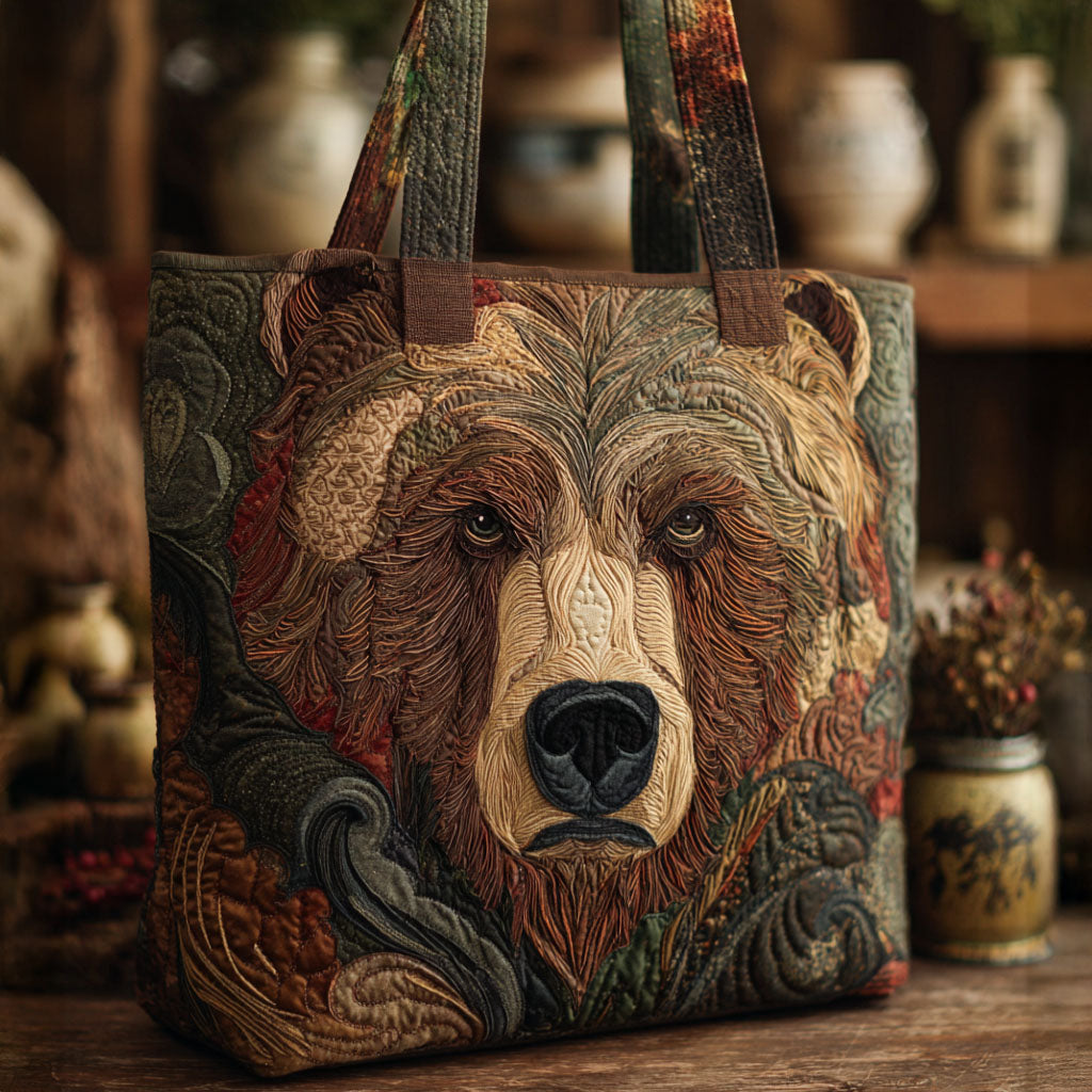 Deep Woods Quilted Tote Bag Forest Gift Shop