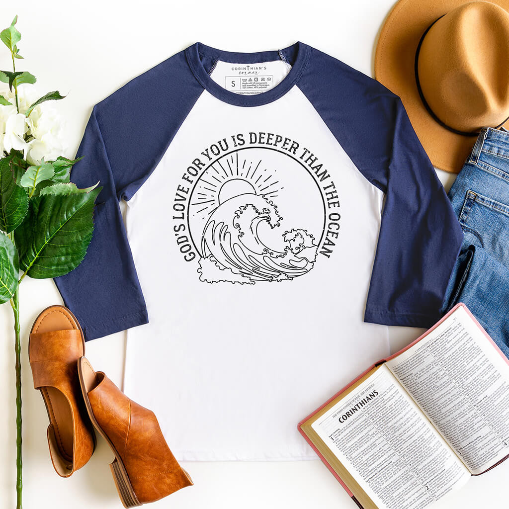 Deeper Than The Ocean Raglan Gifts For Women