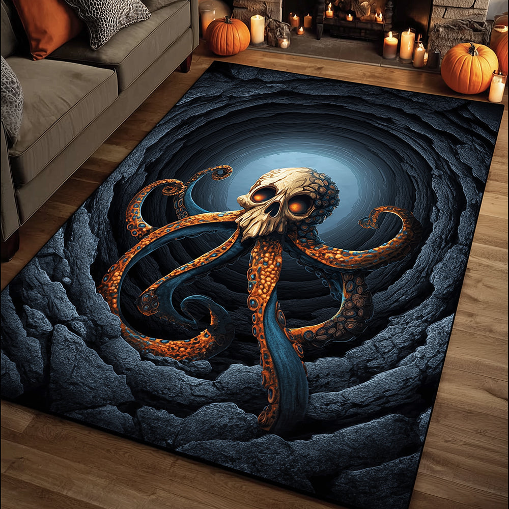 Deepsea Octopus Skull Area Rug Entryway Christmas Decor Ideas Themed Gifts For Sea Lovers