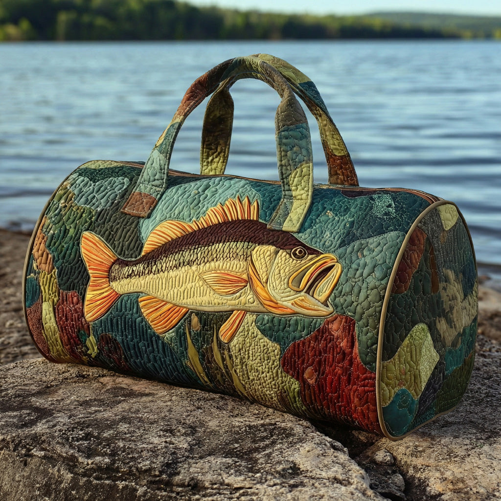 Deepwater Catch Quilted Duffle Bag Fishing Angler Travel Bag Best Gift For Fishing Lovers Camping Gear