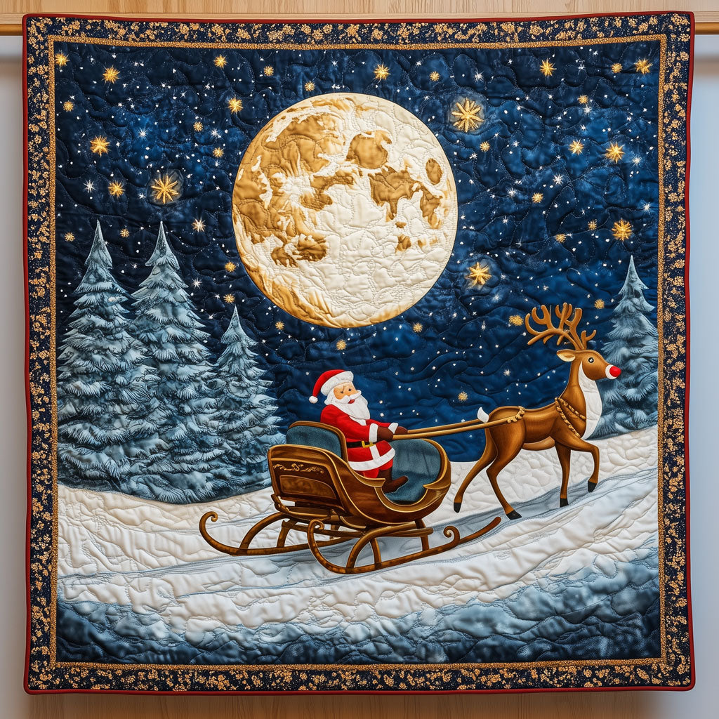 Deer Christmas Quilt Cozy Quilt Blanket for Winter Relaxation
