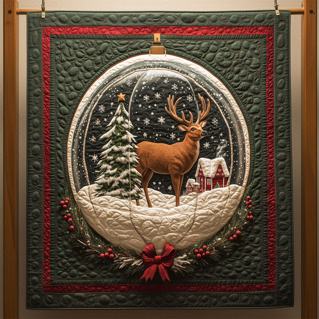 Deer Christmas Quilt Soft Quilt Blanket Gift to Warm Hearts