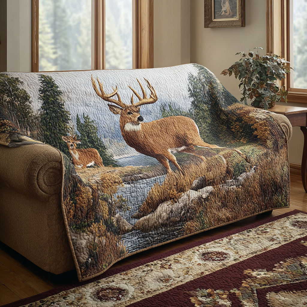 Deer Creek Quilted Sofa Cover Sofa Seat Covers Christmas Presents For Deer Hunters
